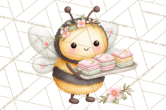 Spring Insect Baking Clipart, Cute Bee Ladybug Butterfly Png Product Image 3
