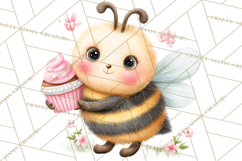 Spring Insect Baking Clipart, Cute Bee Ladybug Butterfly Png Product Image 4