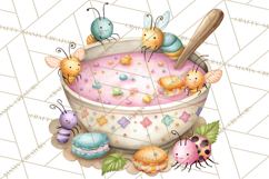 Spring Insect Baking Clipart, Cute Bee Ladybug Butterfly Png Product Image 5