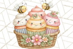 Spring Insect Baking Clipart, Cute Bee Ladybug Butterfly Png Product Image 2