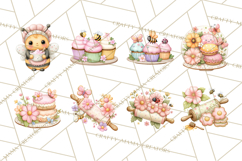 Spring Insect Baking Clipart, Cute Bee Ladybug Butterfly Png Product Image 4