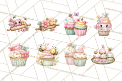 Spring Insect Baking Clipart, Cute Bee Ladybug Butterfly Png Product Image 2