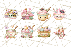 Spring Insect Baking Clipart, Cute Bee Ladybug Butterfly Png Product Image 7