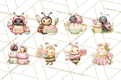 Spring Insect Baking Clipart, Cute Bee Ladybug Butterfly Png Product Image 6