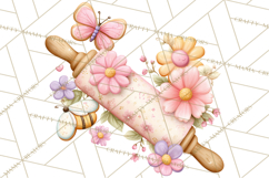 Spring Insect Baking Clipart, Cute Bee Ladybug Butterfly Png Product Image 3