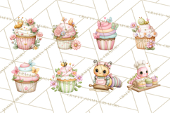 Spring Insect Baking Clipart, Cute Bee Ladybug Butterfly Png Product Image 3