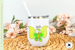 butterfly png design on a tumbler