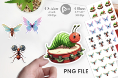 Insect Music Parade Sticker Product Image 1