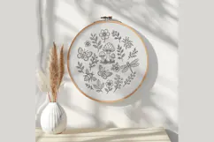Woodland Insects and Mushrooms Hand Embroidery Pattern PDF Product Image 3