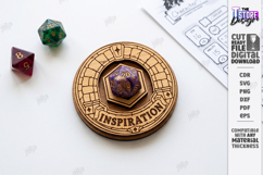RPG Bardic Inspiration Token Laser Cut | Tabletop Gaming SVG Product Image 12
