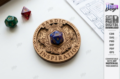 RPG Bardic Inspiration Token Laser Cut | Tabletop Gaming SVG Product Image 10