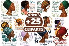 Inspirational Afro Women Quotes Clipart | African American Product Image 1