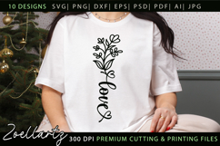 Flower Inspirational Quotes SVG Bundle | Floral Jesus Faith Product Image 6