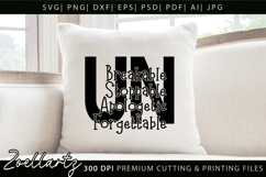 Unbreakable Unstoppable Unapologetic Inspirational Quote SVG Product Image 2