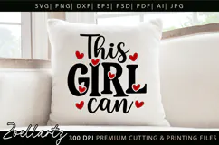 This Girl Can Inspirational Quote SVG Motivational T-shirt Product Image 1