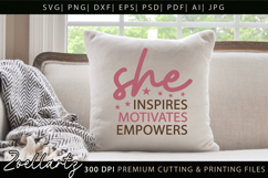 She Inspires Motivates Empowers SVG Women Empowerment SVG Product Image 4
