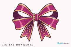 Valentine Coquette Bow Sublimation PNG Design Product Image 1