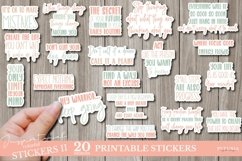 INSPIRATIONAL STICKERS BUNDLE BEING USED AS PRINTABLE STICKERS FOR LAPTOP WATTER BOTTLES