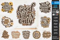 Inspirational Quotes Decor Laser Cut Bubdle | Wall Art SVG Product Image 1