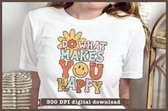 Do What Makes You Happy PNG | Distressed Hippie Sublimation Product Image 4