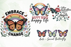 Inspirational Quotes Butterflies PNG Product Image 1