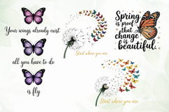 Inspirational Quotes Butterflies PNG Product Image 1