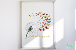 Inspirational Quotes Butterflies PNG Product Image 8