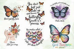 Inspirational Quotes Butterflies PNG Product Image 3