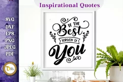 Be The Best Version Of You | Motivational Typography SVG Product Image 1