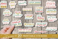 INSPIRATIONAL STICKERS BUNDLE CUT FILE BEING SHOW AS PRINTABLE STICKERS PACKS