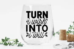 Turn i wish into i will SVG, Motivational SVG Design Product Image 2