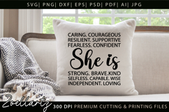 Women Empowerment SVG She Is Strong Fearless Brave Kind SVG Product Image 5
