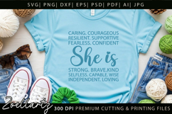 Women Empowerment SVG She Is Strong Fearless Brave Kind SVG Product Image 4