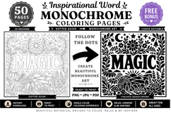 Inspirational Monochrome Coloring Pages Product Image 1
