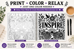 Inspirational Monochrome Coloring Pages Product Image 6