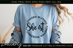 She Is Chosen Christian Quote SVG Inspirational T-shirt Mug Product Image 6