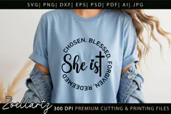 She Is Chosen Christian Quote SVG Inspirational T-shirt Mug Product Image 6