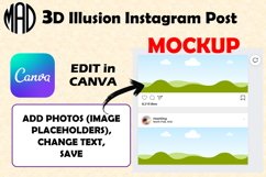 3D Illusion Post Template Mockup for Social Media Product Image 3