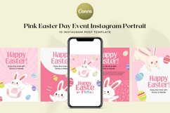 Pink Easter Day Event Instagram Portrait Canva Template Product Image 1