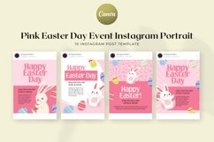 Pink Easter Day Event Instagram Portrait Canva Template Product Image 2
