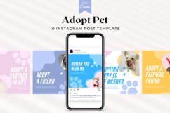 Adopt a pet instagram posts template, Canva Templates Product Image 3