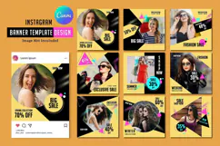 Bold Instagram promotional banner templates for fashion sales, product launches, discounts, seasonal campaigns, and social media marketing.