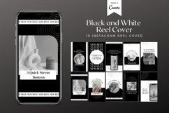 Black and White Reel Cover Canva Template Product Image 1