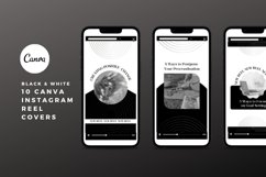 Black and White Reel Cover Canva Template Product Image 2