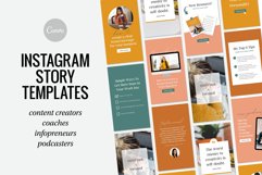 Instagram story graphics designs great for coaches, bloggers, thought leaders, creatives, infopreneurs, copywriters, podcasters, and other content creators! 