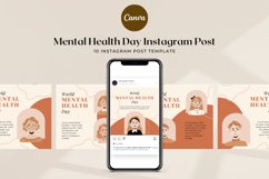 Mental Health Day Instagram Post Canva Template Product Image 2