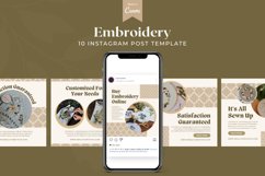 Embroidery Product Post Instagram Canva Template Product Image 1