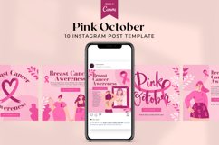 Pink October Instagram Post Canva Template Product Image 1