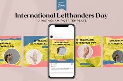 International Lefthanders Day Instagram Post Canva Template Product Image 5
