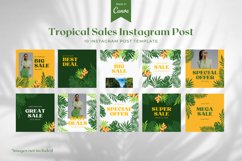 Tropical Sales Social Media Instagram Posts Canva Template Product Image 3